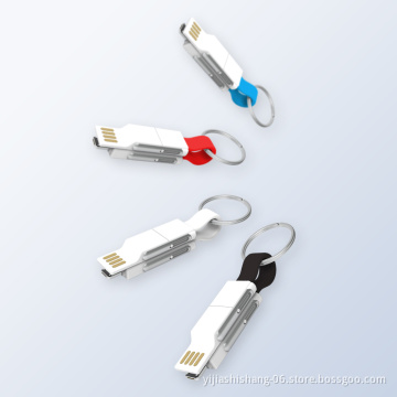 Custom Promotional Items 6IN1 Android Micro USB Charger Cable Magnetic Keychain For Samaung iPhone